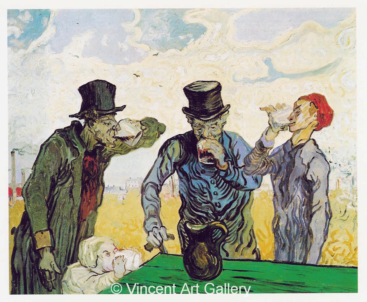 JH1884, The Drinkers, after Daumier. v. Gogh.jpg